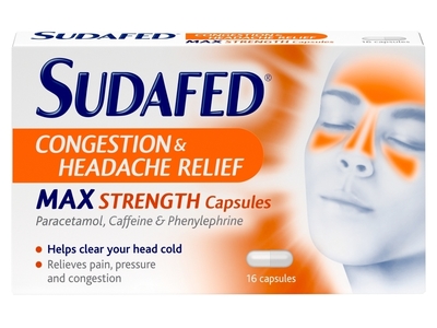 Sudafed® Congestion & Headache Relief Max Strength Capsules