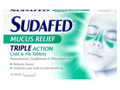 Sudafed® Mucus Relief Triple Action Cold & Flu Tablets