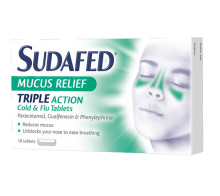 SUDAFED® Mucus Relief Triple Action Cold & Flu Tablets