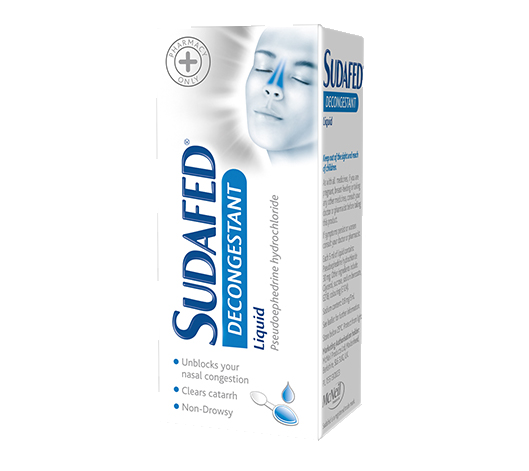 SUDAFED® Decongestant Liquid For Blocked Nose