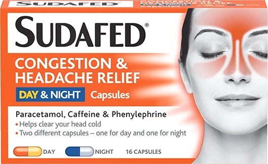 Sudafed® Congestion & Headache Relief Day & Night Capsules