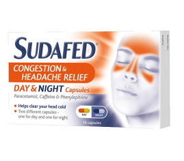 SUDAFED® Congestion & Headache Relief Day & Night Capsules